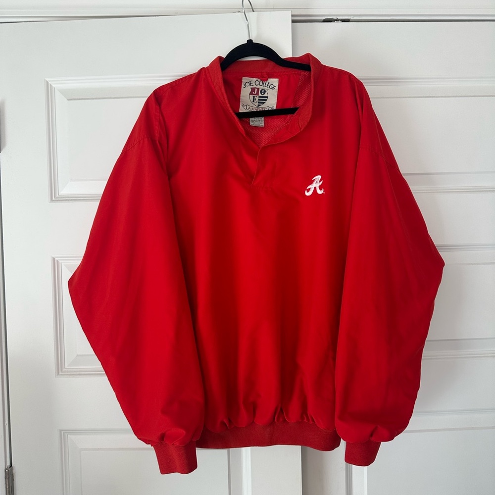vintage 90s university of Alabama Crimson Tide embroidered windbreaker pullover